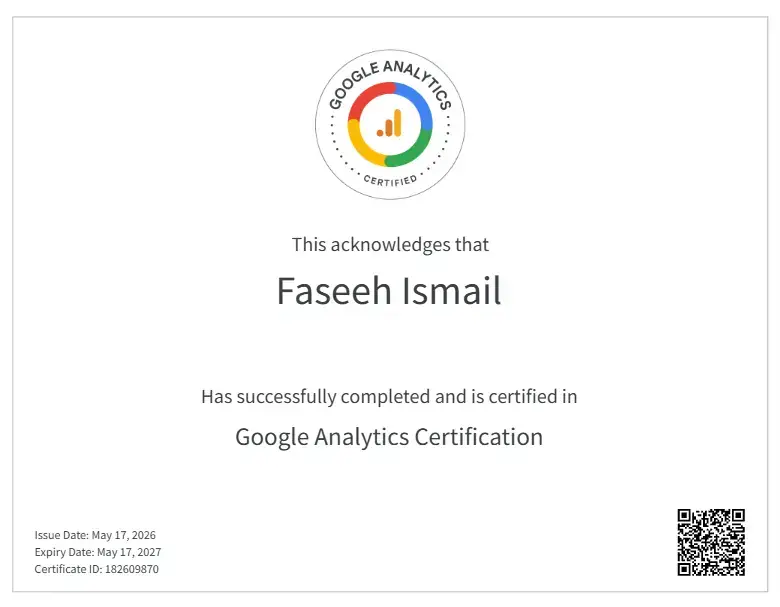 Google Analytics Certification